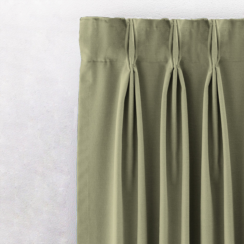 Jacquard Room Darkening Curtains in Flaxen Yellow Set Of 2 - (P399)