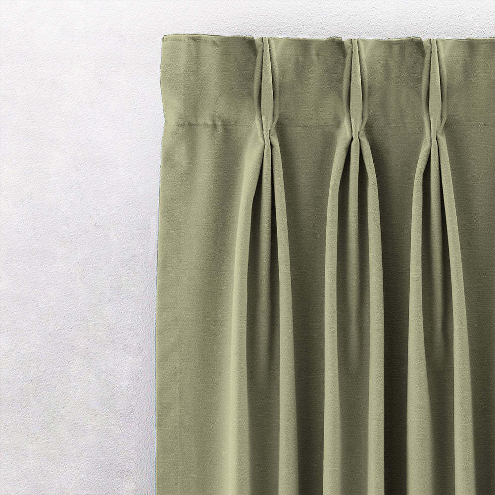 Jacquard Room Darkening Curtains in Flaxen Yellow Set Of 2 - (P399)