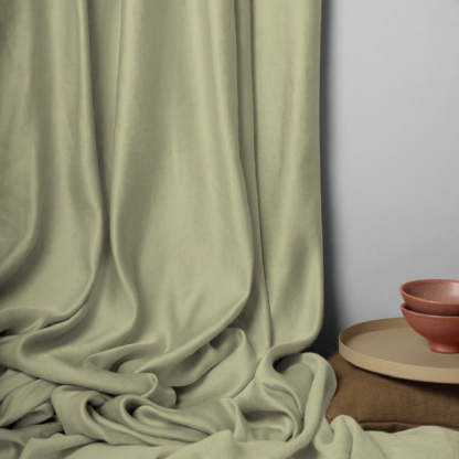 Jacquard Room Darkening Curtains in Flaxen Yellow Set Of 2 - (P399)