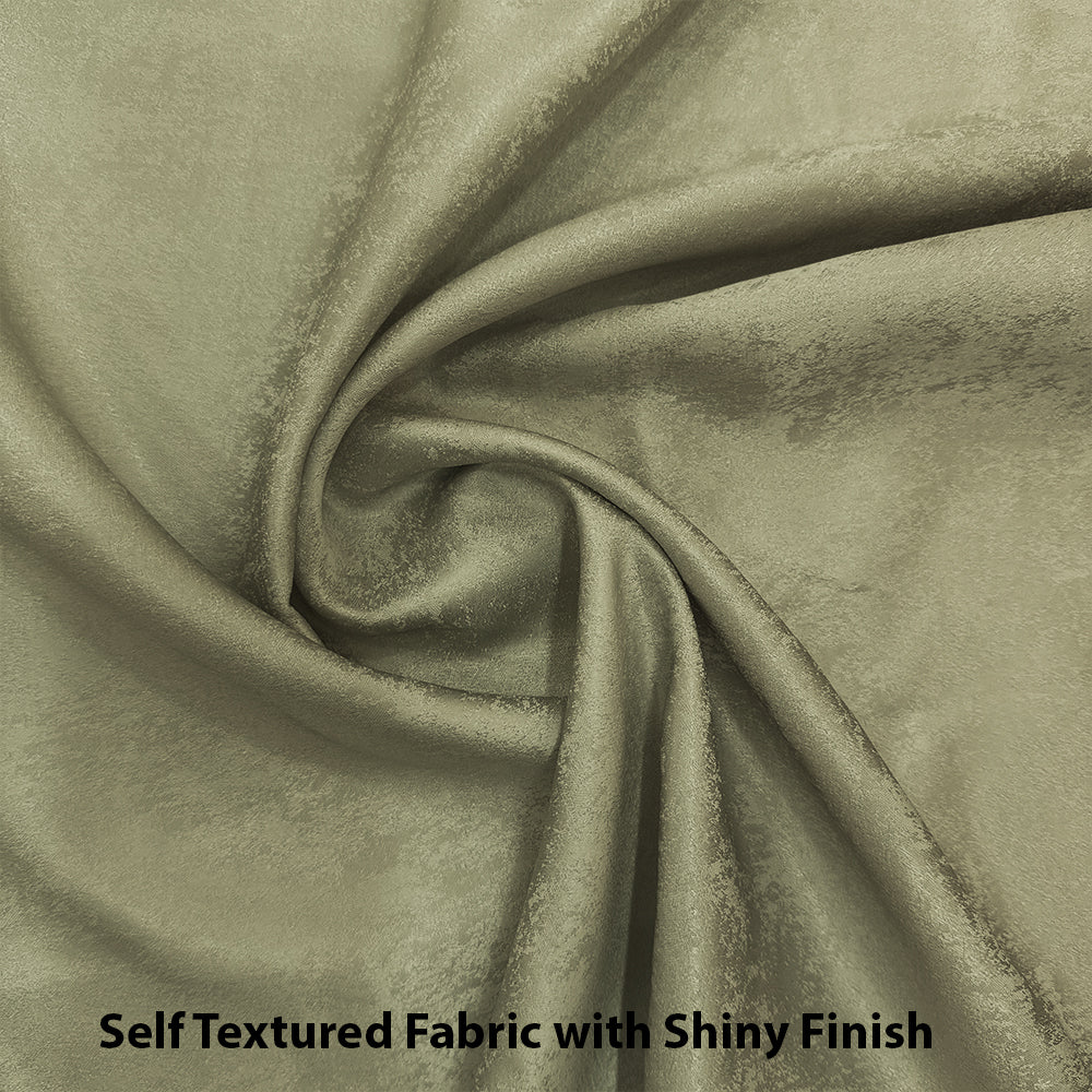 Jacquard Room Darkening Curtains in Flaxen Yellow Set Of 2 - (P399)