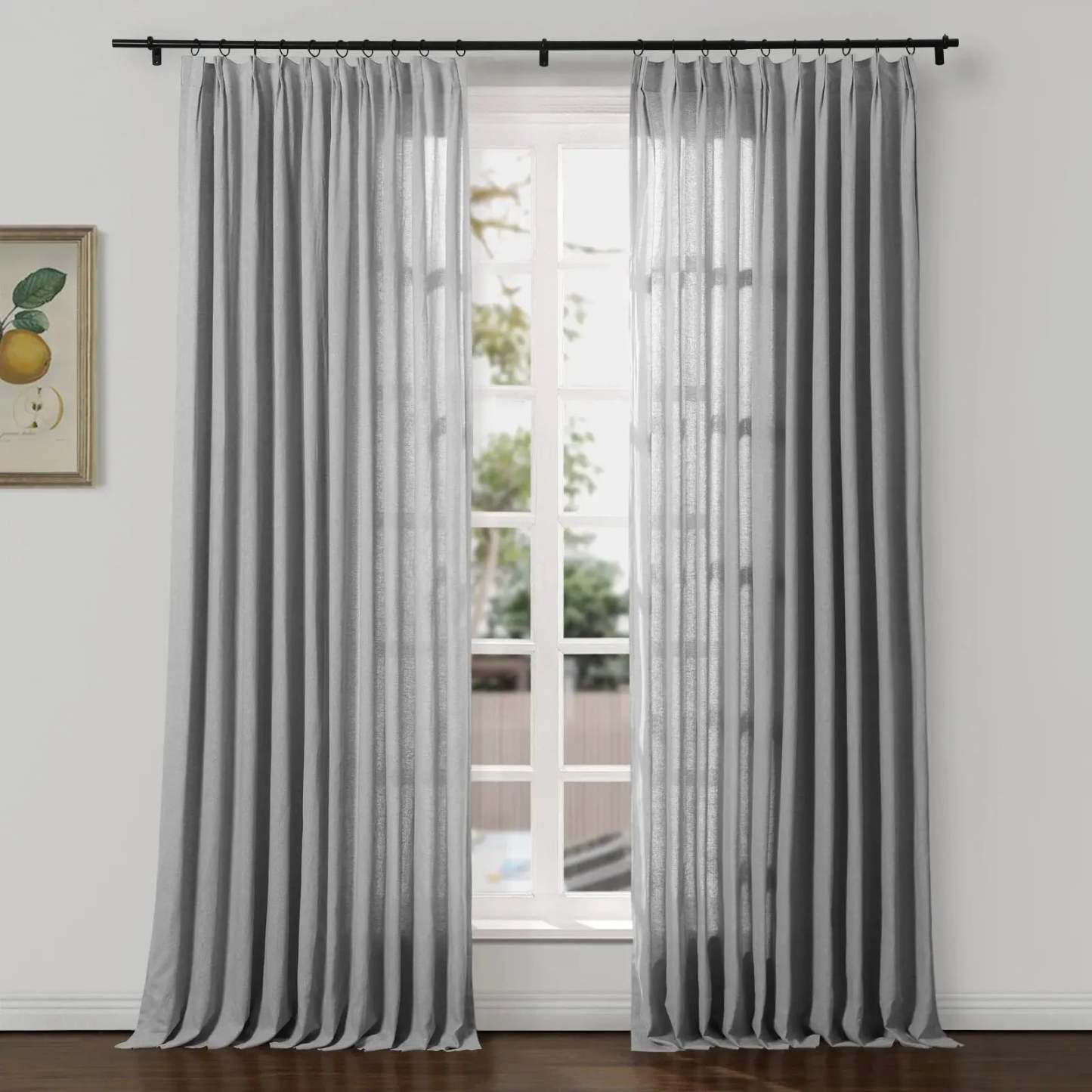 Ron Linen Cotton Herringbone Curtain Pleated TWOPAGES