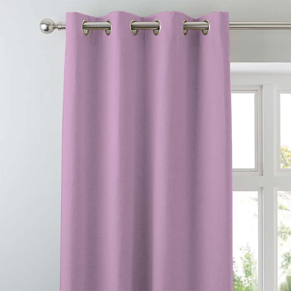 Jacquard Room Darkening Curtains in Lilac Set Of 2 - (P40)