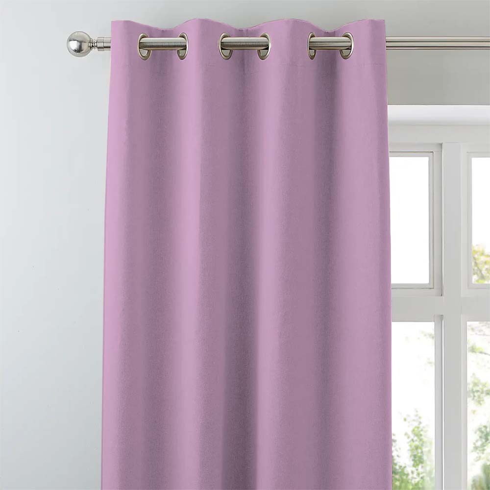 Jacquard Room Darkening Curtains in Lilac Set Of 2 - (P40)