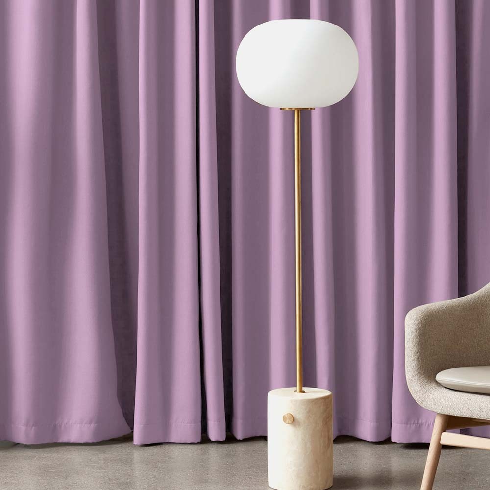 Jacquard Room Darkening Curtains in Lilac Set Of 2 - (P40)