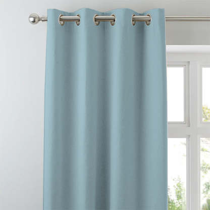 Jacquard Room Darkening Curtains in Sky Blue Set Of 2 - (P400)