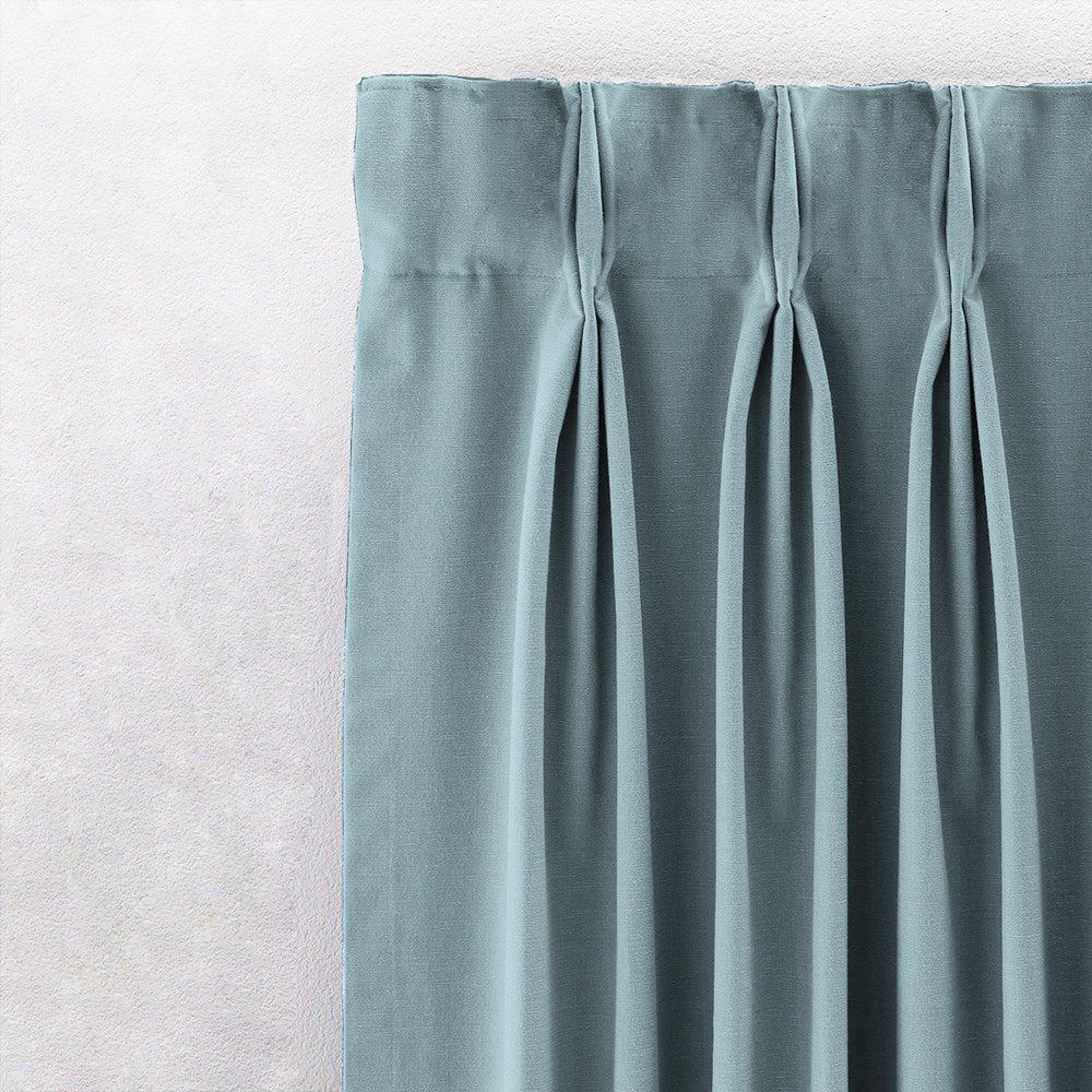 Jacquard Room Darkening Curtains in Sky Blue Set Of 2 - (P400)