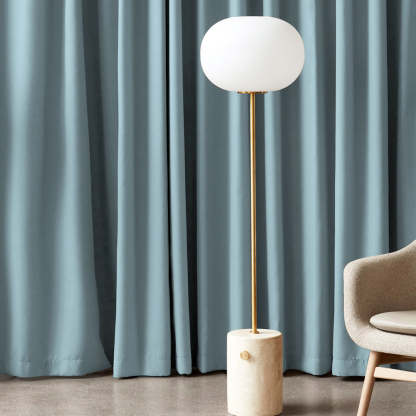 Jacquard Room Darkening Curtains in Sky Blue Set Of 2 - (P400)