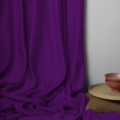 Jacquard Room Darkening Curtains in Midnight Violet Set Of 2 - (P42)