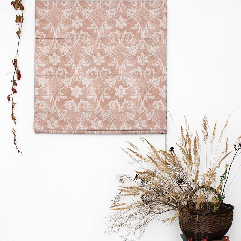 Whispering Grace Indie Orange Satin Roman Blind (DS421A)