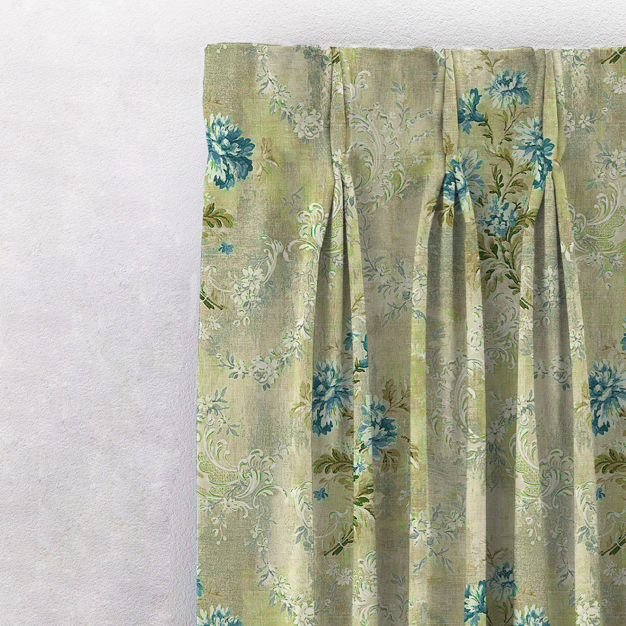 Elegant Floral Print Room Darkening Curtains Set Of 1pc  DS426D