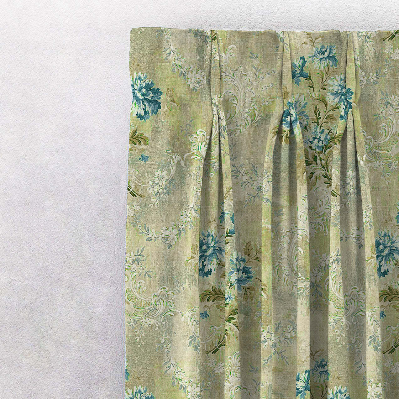 Elegant Floral Print Room Darkening Curtains Set Of 1pc DS426D