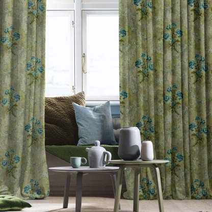 Elegant Floral Print Room Darkening Curtains Set Of 1pc  DS426D