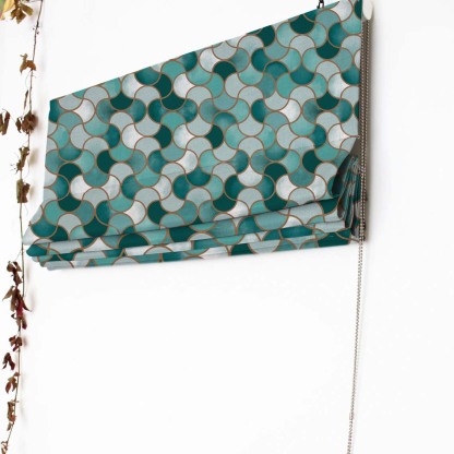 Desert Sands Indie Mint Green Satin Roman Blind (DS454B)
