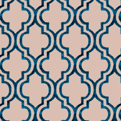 Mystic Treasure Indie Midnight Blue Heavy Satin Blackout Curtains Set Of 2 - (DS455A)