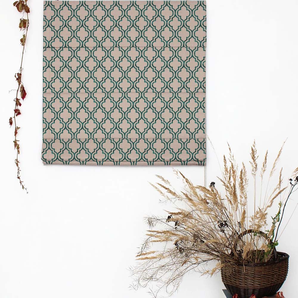 Mystic Treasure Indie Mint Green Satin Roman Blind (DS455B)