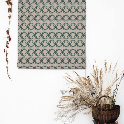 Mystic Treasure Indie Mint Green Satin Roman Blind (DS455B)