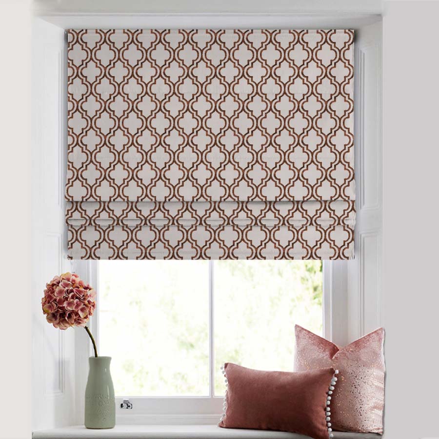 Mystic Treasure Indie Tan Brown Satin Roman Blind (DS455D)