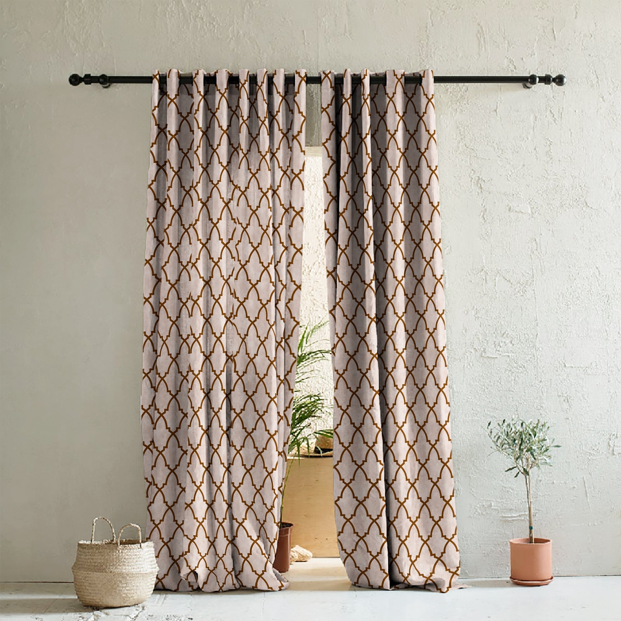 Ethenic Room Darkening Curtain Set of 2 - DS456 D