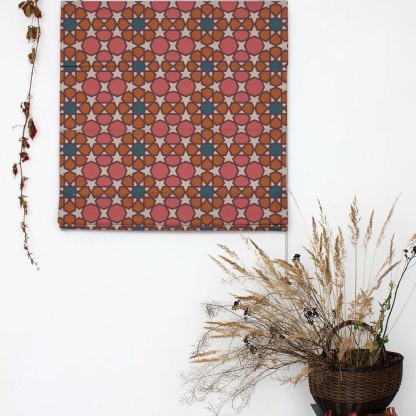 Desert Dream Indie Crepe Pink Satin Roman Blind (DS458C)