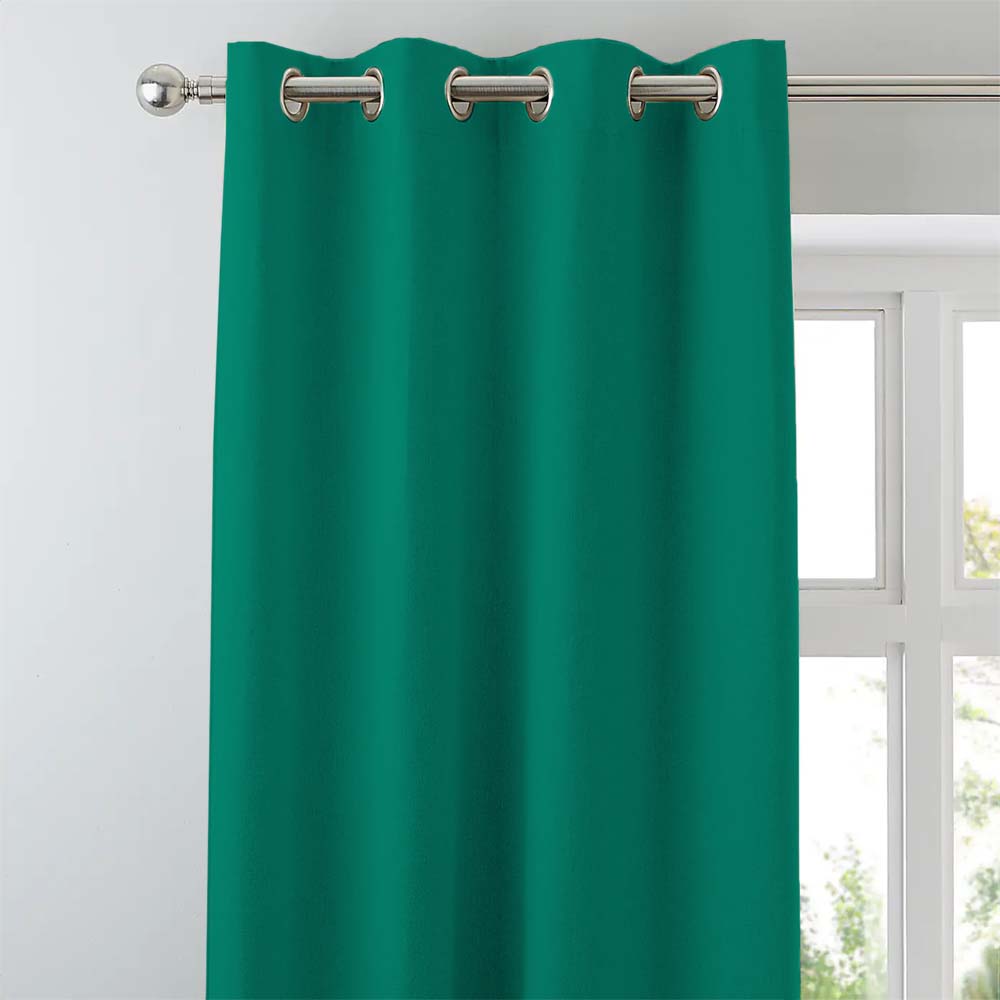 Jacquard Room Darkening Curtains in Tiffany Green Set Of 2 - (P46)