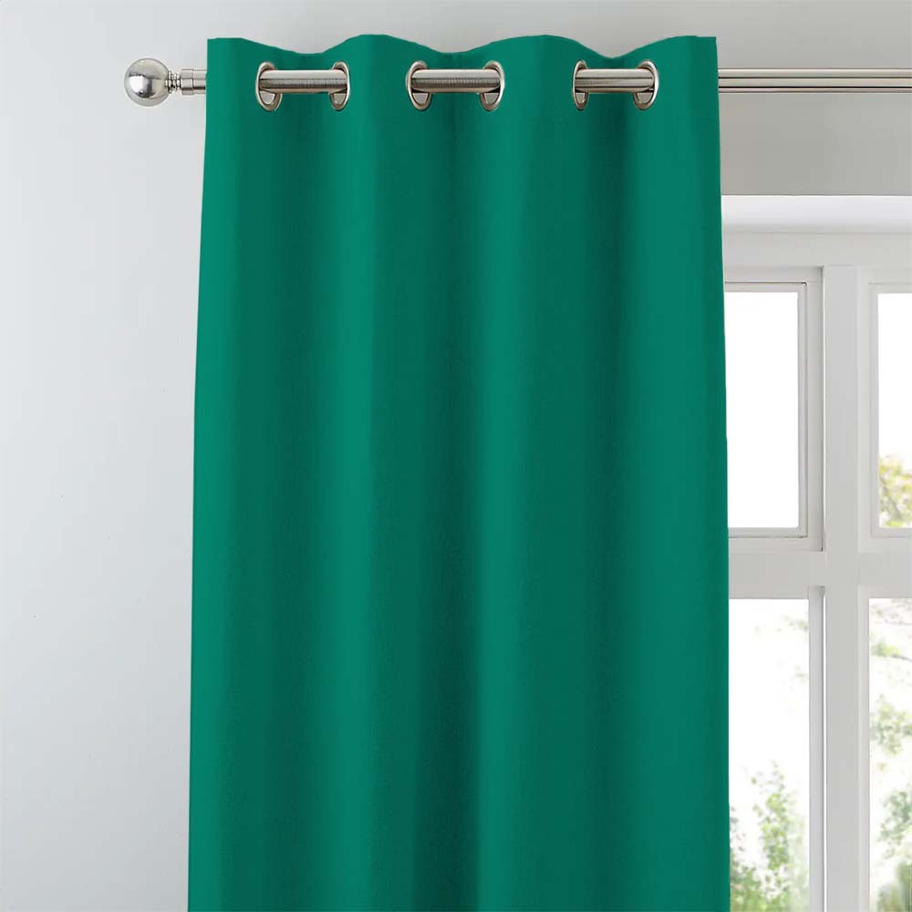 Jacquard Room Darkening Curtains in Tiffany Green Set Of 2 - (P46)