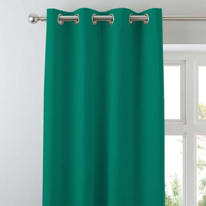 Jacquard Room Darkening Curtains in Tiffany Green Set Of 2 - (P46)