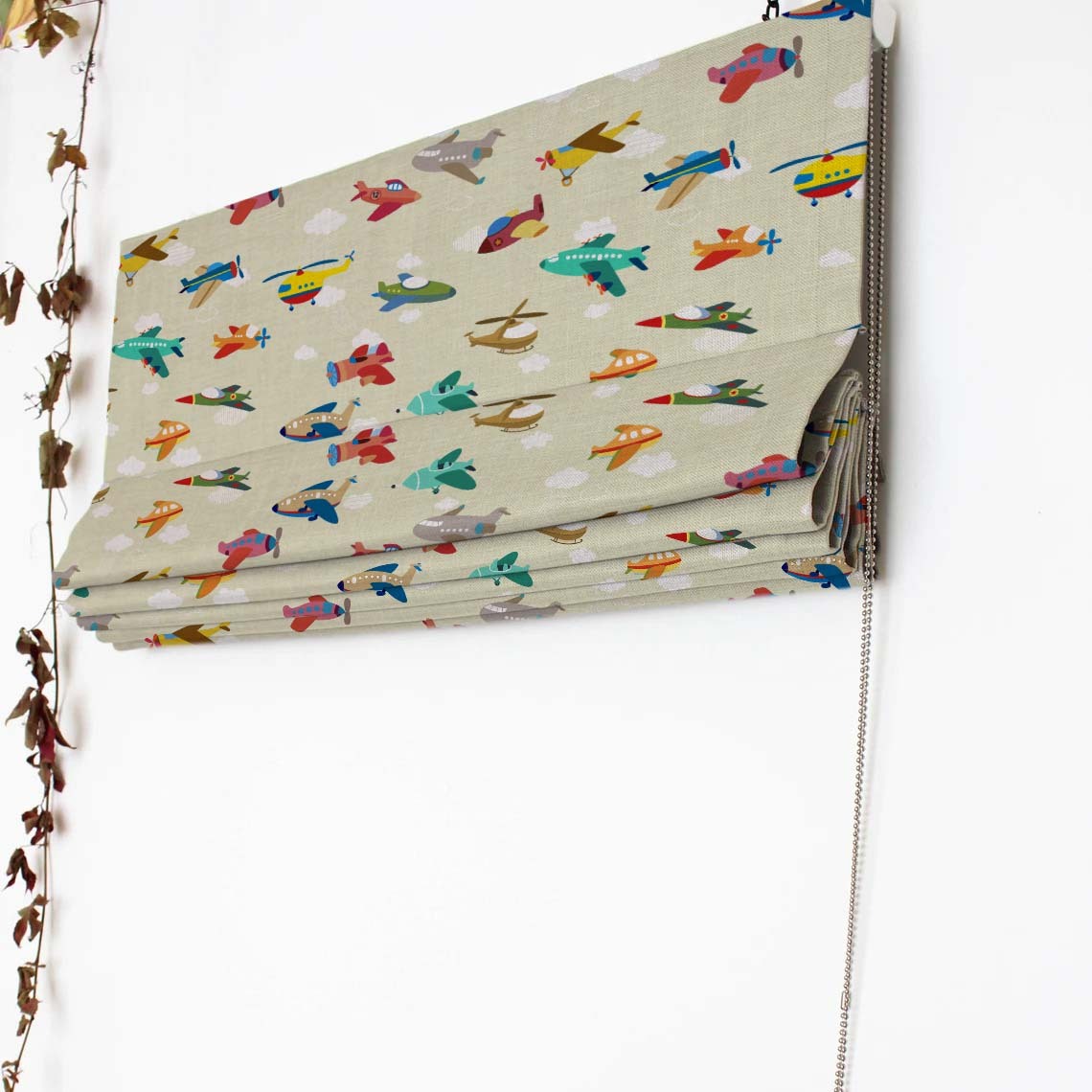 Fly High Kids Champagne Beige Satin Roman Blind (DS461B)