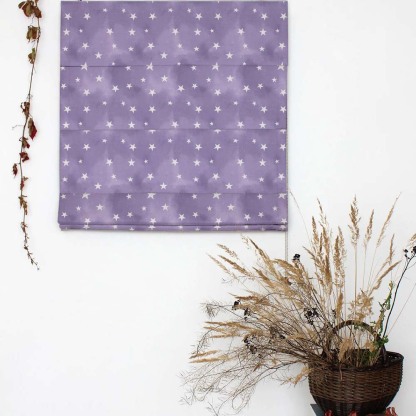 Starry Dreams Kids Deep Purple Satin Roman Blind (DS463A)