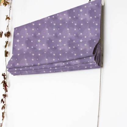 Starry Dreams Kids Deep Purple Satin Roman Blind (DS463A)