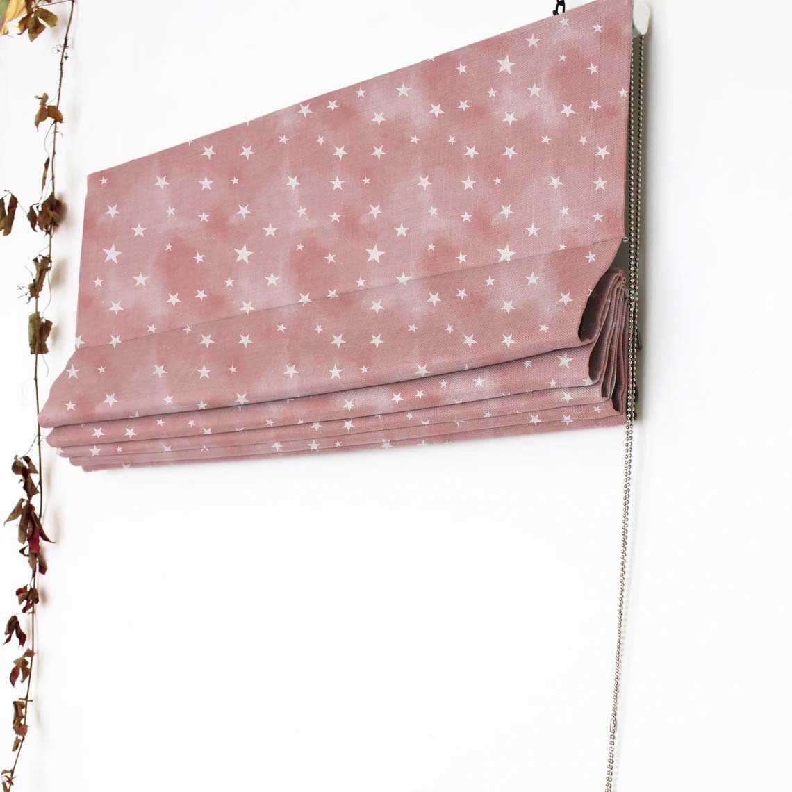 Starry Dreams Kids Peach Pink Satin Roman Blind (DS463C)