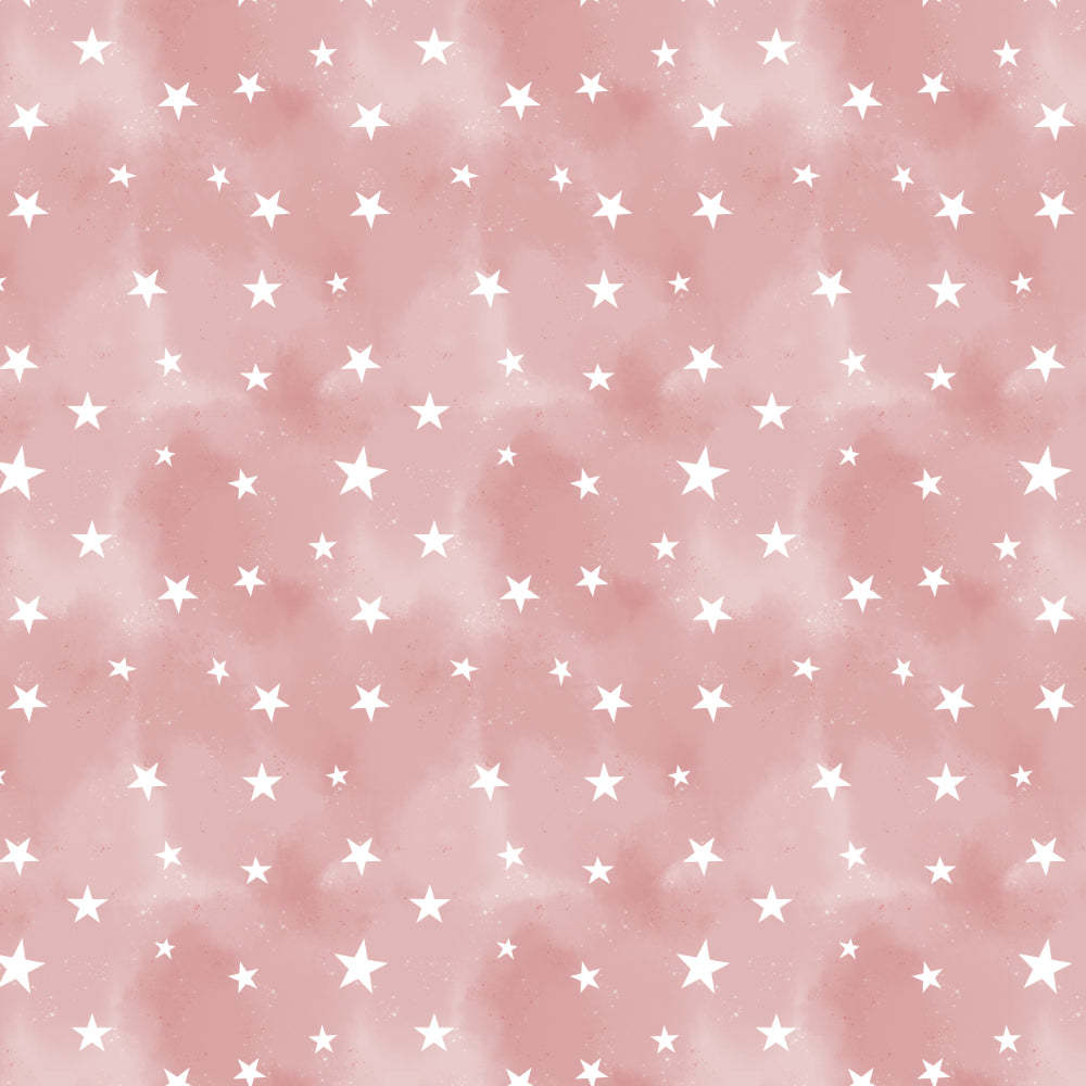 Starry Dreams Kids Peach Pink Heavy Satin Room Darkening Curtains Set Of 2 - (DS463C)