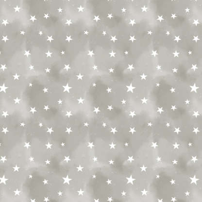 Starry Dreams Kids Ash Grey Heavy Satin Blackout curtains Set Of 2 - (DS463E)