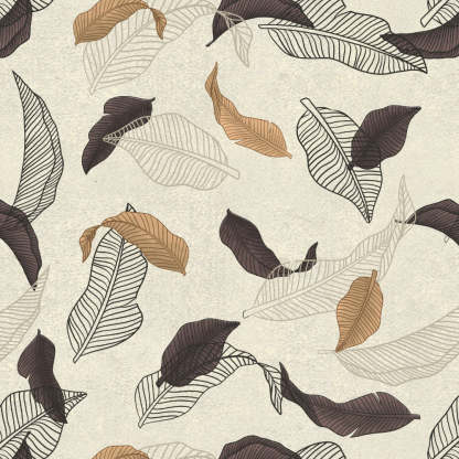 Leafy Drift Floral Charcoal Grey Heavy Satin Blackout curtains Set Of 2 - (DS467B)