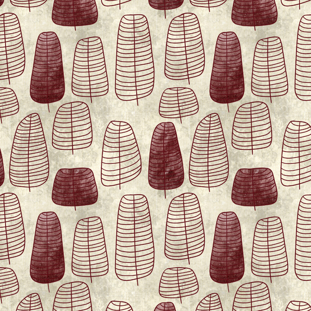 Free Spirit Floral Maroon Heavy Satin Blackout curtains Set Of 2 - (DS468C)