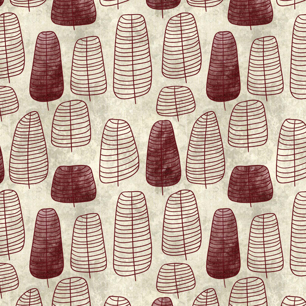 Free Spirit Floral Maroon Heavy Satin Blackout curtains Set Of 2 - (DS468C)