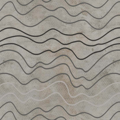 Aqua Swirls Geometric Charcoal Grey Heavy Satin Room Darkening Curtains Set Of 2 - (DS469B)