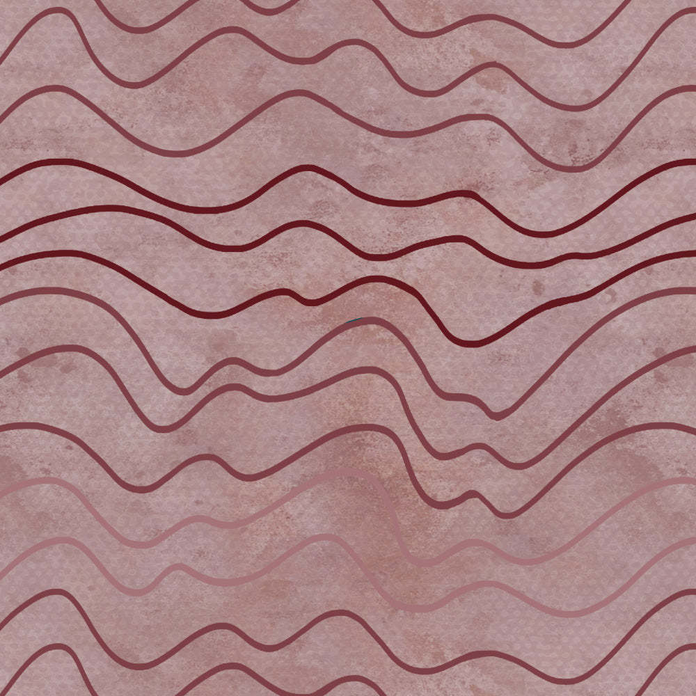Aqua Swirls Geometric Maroon Heavy Satin Blackout curtains Set Of 2 - (DS469C)