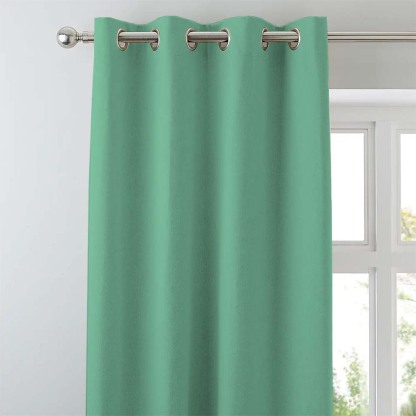Jacquard Room Darkening Curtains in Sweetleaf Green Set Of 2 - (P47)