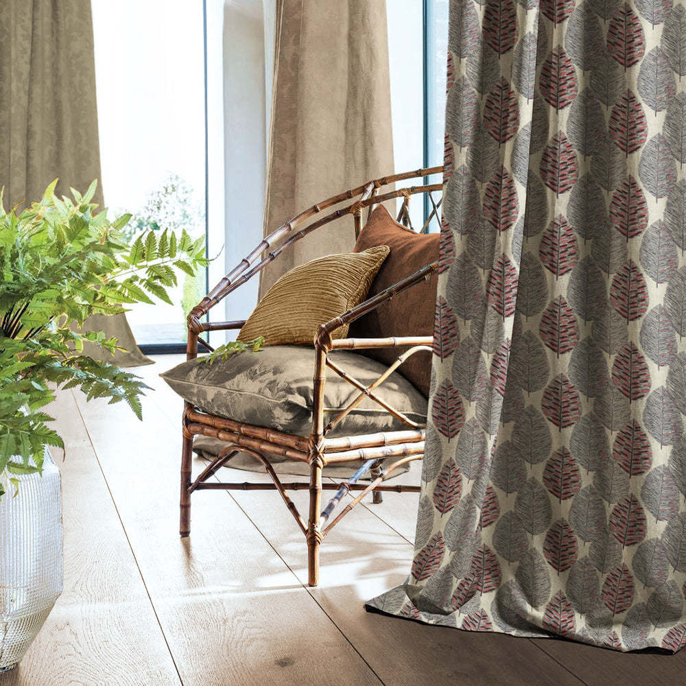 Elegant Floral Print Room Darkening Curtains- Set Of 1pc -DS 480B