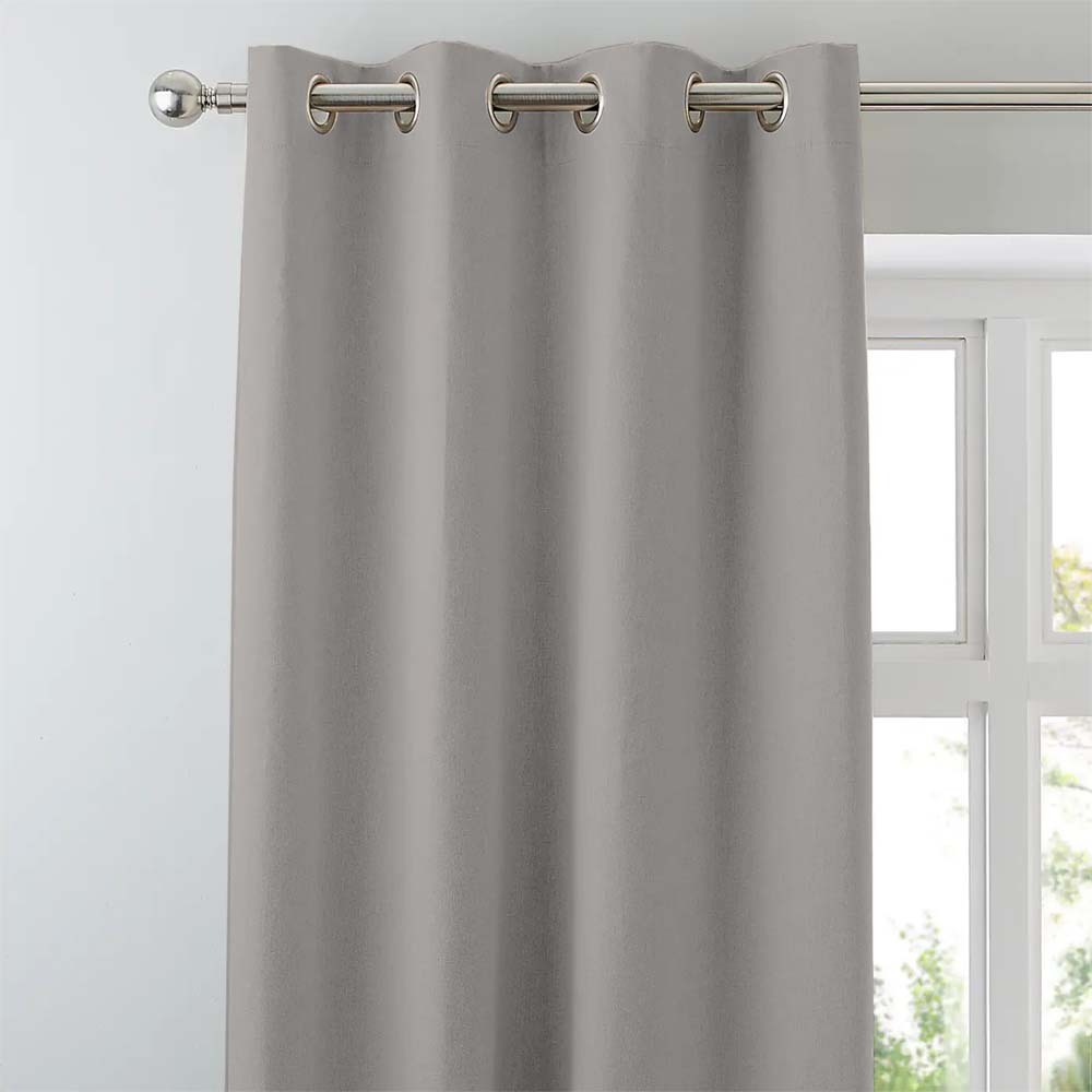 Jacquard Room Darkening Curtains in Smoke Grey Set Of 2 - (P49)