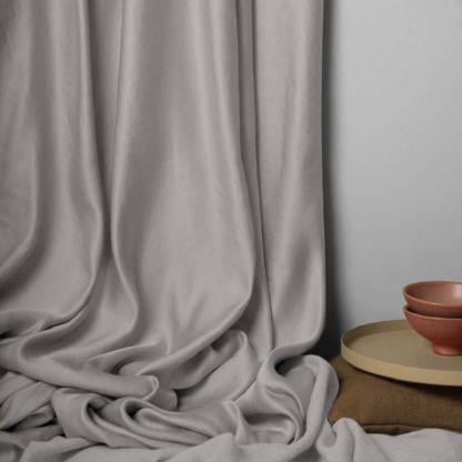 Jacquard Room Darkening Curtains in Smoke Grey Set Of 2 - (P49)
