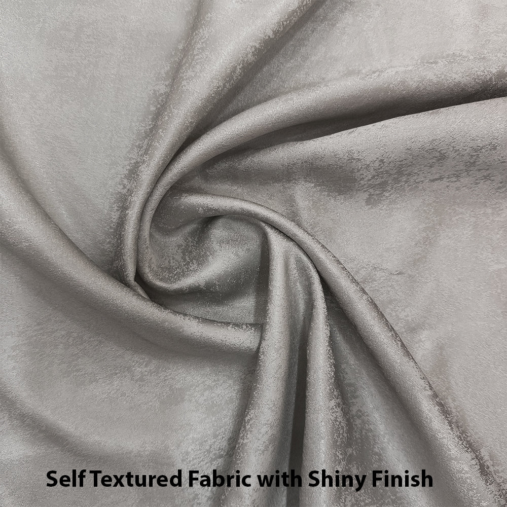 Jacquard Room Darkening Curtains in Smoke Grey Set Of 2 - (P49)