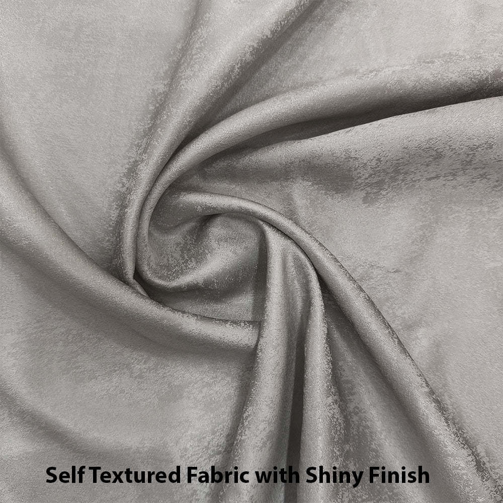 Jacquard Room Darkening Curtains in Smoke Grey Set Of 2 - (P49)