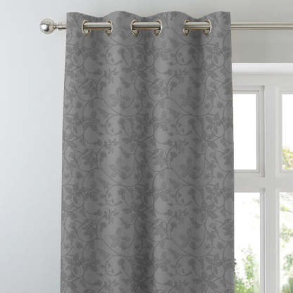 Elegant Floral Print Room Darkening Curtains- Set of 2 - DS496F