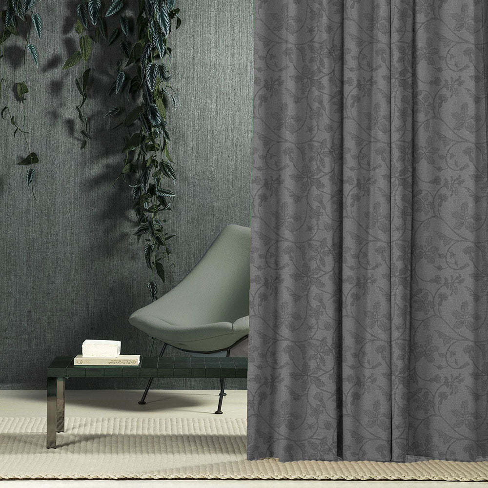 Elegant Floral Print Room Darkening Curtains- Set of 2 - DS496F