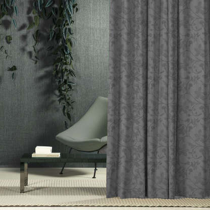 Elegant Floral Print Room Darkening Curtains- Set of 2 - DS496F