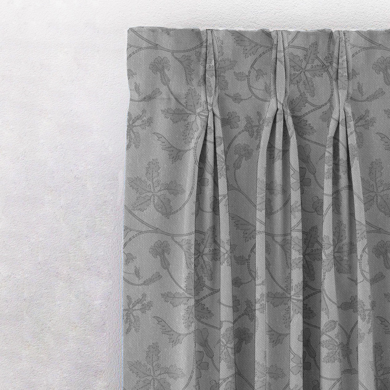 Elegant Floral Print Room Darkening Curtains- Set of 2 - DS496F