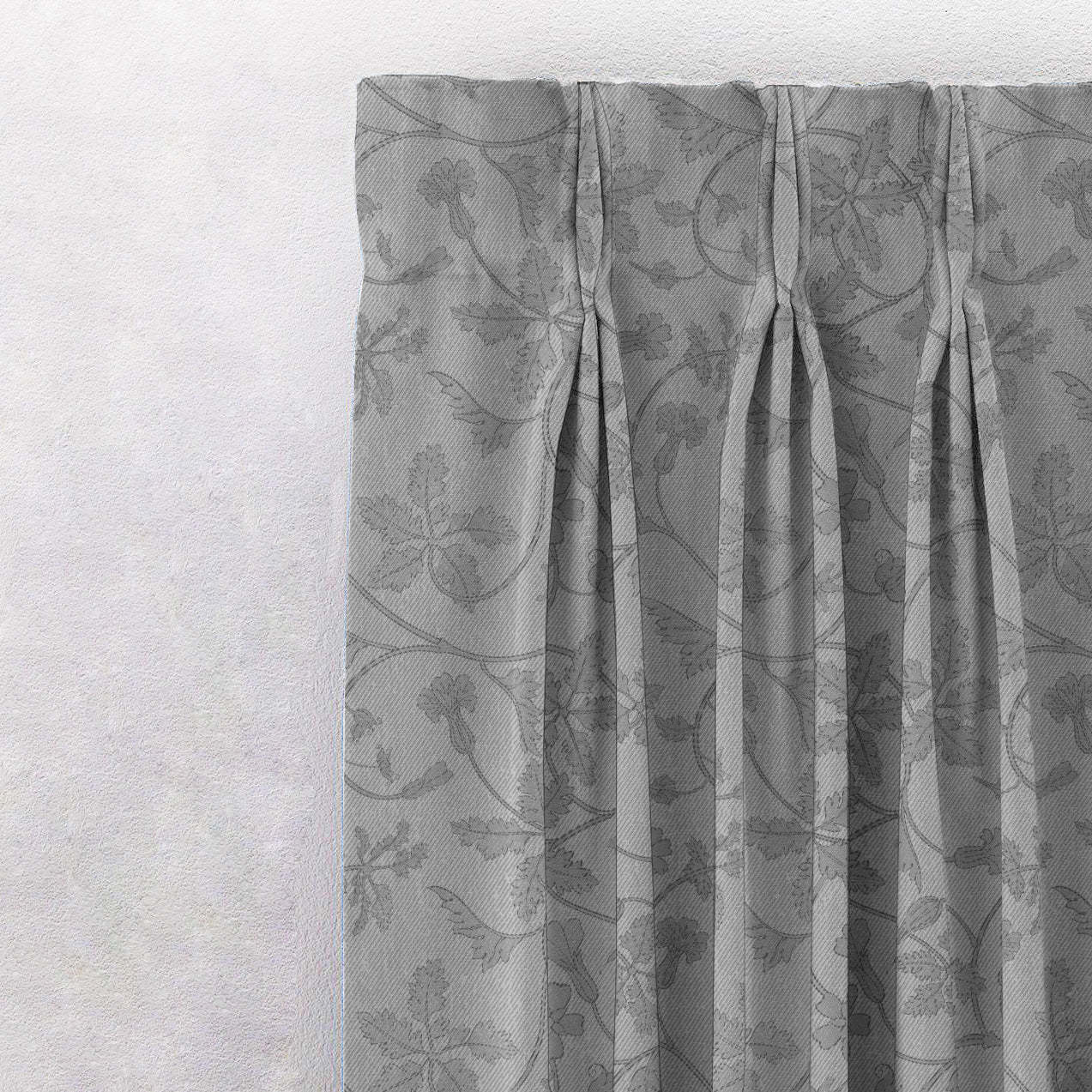 Elegant Floral Print Room Darkening Curtains- Set of 2 - DS496F