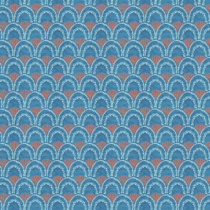 Elegent Geometric Print Matt Finish Room Darkening Curtain Set of 2 MTDS499D