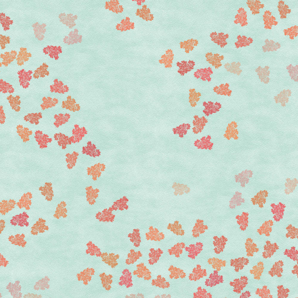 Hues of Nature Floral & Ombre Print Combination Room Darkening Curtains Set Of 4 Door Curtain - (500COMBRE21)